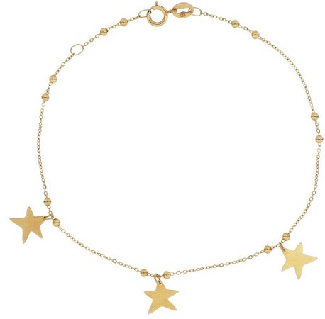 14K Gold Star Charm Bracelet