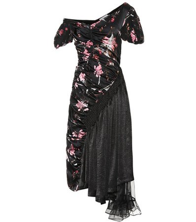 Floral silk dress