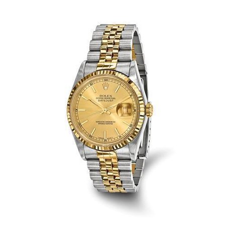 ROLEX - DATEJUST - 36 MM, OYSTERSTEEL & 18K YELLOW GOLD, CHAMPAGNE DIAL (PRE-OWNED) watch