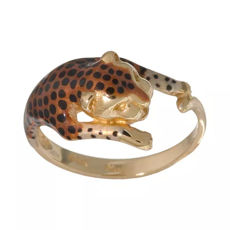 New York Gold Designs 14k Gold Leopard Ring