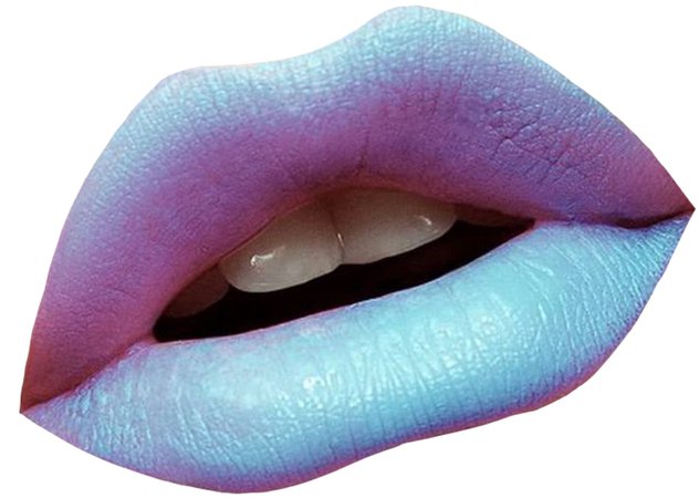 Light Blue and Purple Lips
