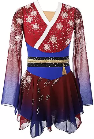 Amazon.com: Ice Figure Skating Dress Girls Women Competition Ballet Dance Costumes Japanese Style : Clothing, Shoes & Jewelry