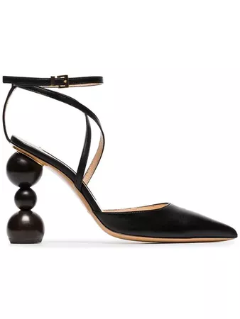 Jacquemus black camil 105 leather pumps £215 - Buy Online - Mobile Friendly, Fast Delivery
