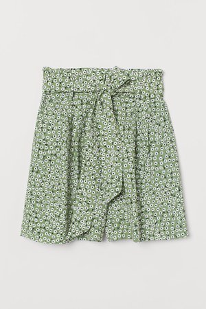 Tie-belt Shorts - Green