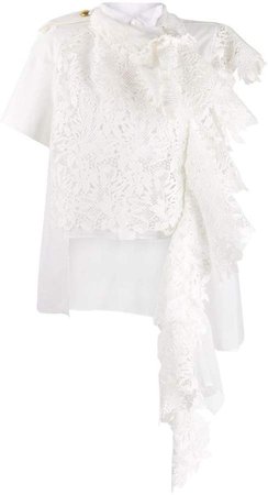 deconstructed lace blouse