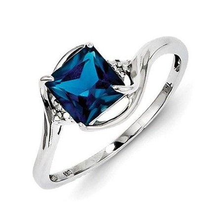 Silver Blue topaz ring