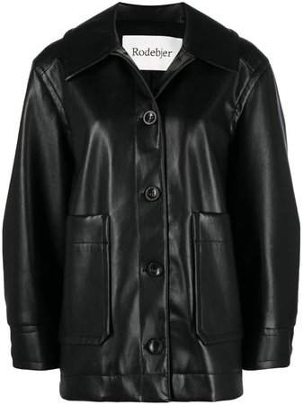 Rodebjer button-up Leather Shirt Coat - Farfetch