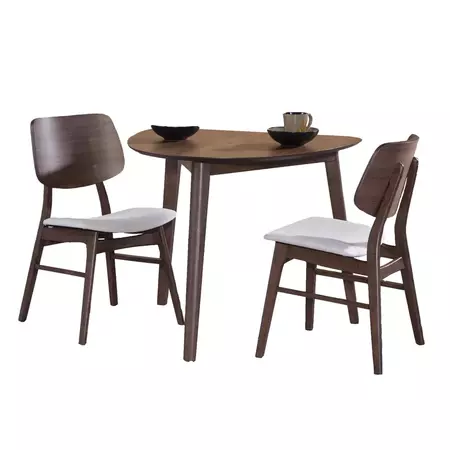 George Oliver Mcmichael 3 - Piece Solid Wood Dining Set & Reviews | Wayfair