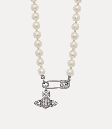 Lucrece Pearl Necklace in Silver-tone for Women | Vivienne Westwood®