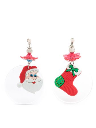 Shop Amir Slama Christmas-motif asymmetric earrings with Express Delivery
