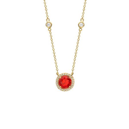 Grace Fire Opal and Diamond Necklace in Yellow Gold - Kiki McDonough