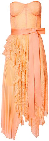 Bree Ruffle Pleated Midi Dress