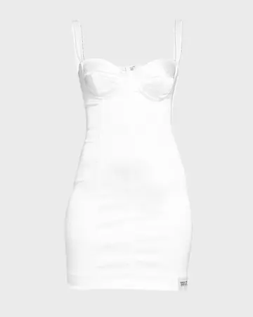 Dolce&Gabbana Satin Bustier Mini Dress | Neiman Marcus