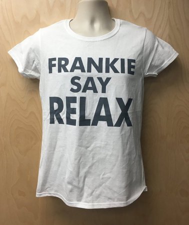 Frankie Say Relax Women's T-Shirt Ross Geller Halloween Costume Friends TV Show Says Goes To Hollywood Tee Shirt Rachel Green Favorite Gift
