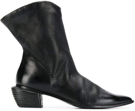 block heel mid-calf boots
