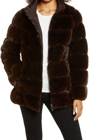 Faux Fur Stand Collar Coat