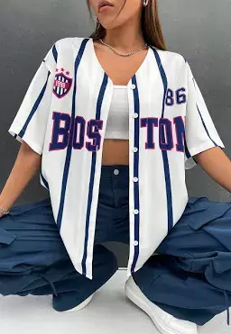 unbuttoned over size baseball jersey - Google Search