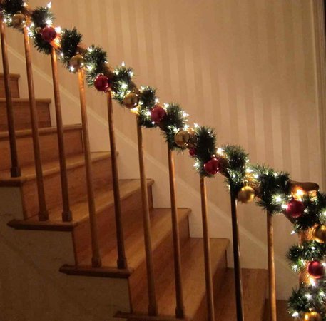 christmas staircase garland - Google Search