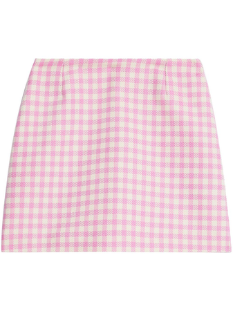 AMI Paris check-pattern mini skirt