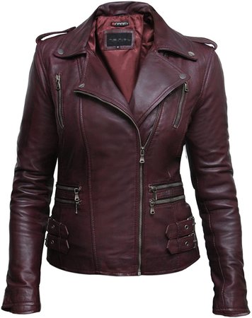 Plum Leather Jacket