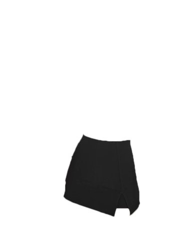 SHEIN Split Front Solid Skirt Shorts