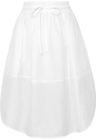 Cotton-poplin Skirt - White