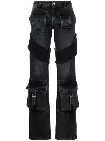 Blumarine Panelled low-rise Jeans - Farfetch