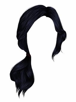 black ponytail