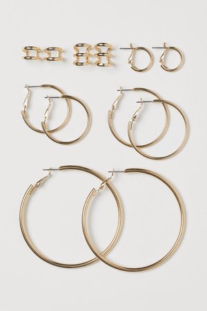 Hoop Earrings and Ear Cuffs - Gold