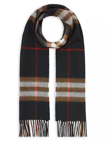 Shop Burberry The Classic Giant Check Cashmere Scarf | Saks Fifth Avenue