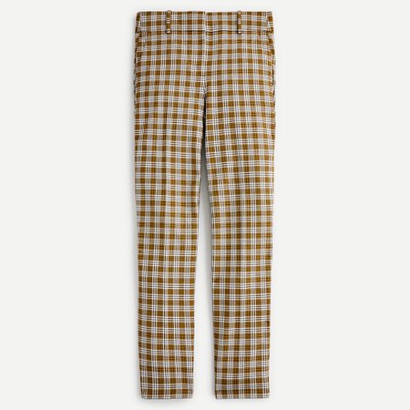J.Crew: Cameron Slim Crop Pant In Gold Plaid For Women
