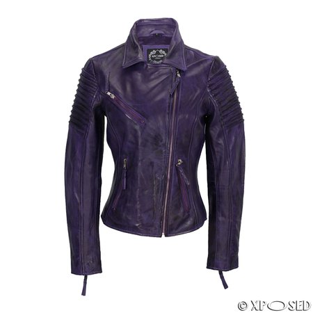 Womens Purple Leather Jacket - Home Design