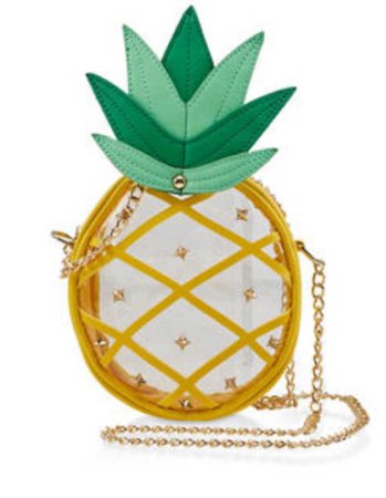 clear studded pineapple purse.