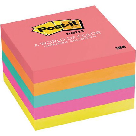 Post-it Notes 654-5PK, Cape Town Collection, 3x3", Pack of 5 Pads | Nordisco Content