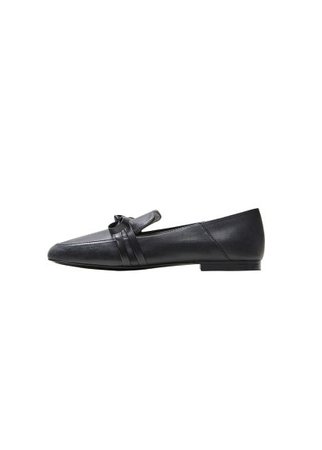 Violeta BY MANGO Bow leather loafers