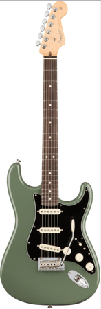 DISC - Fender American Professional Stratocaster Guitar Olive Green/Ro — Truetone Music