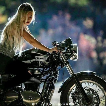 blonde biker chick