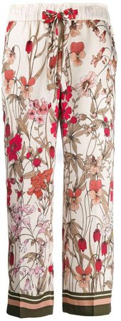cropped floral trousers