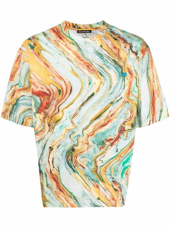 Acne Studios Marble Print T-shirt - Farfetch