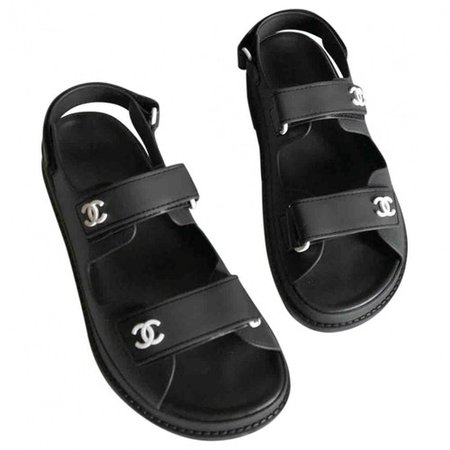 Chanel Black Dad sandals
