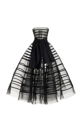 Caged Silk Mesh Gown By Oscar De La Renta | Moda Operandi