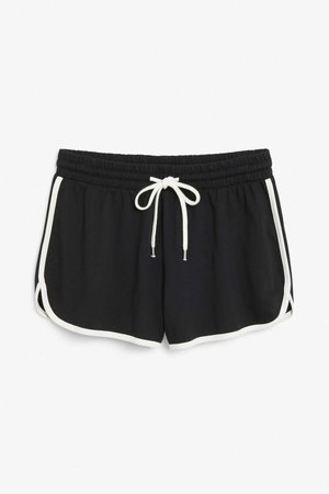 Sporty shorts - Black magic - Trousers & shorts - Monki SE