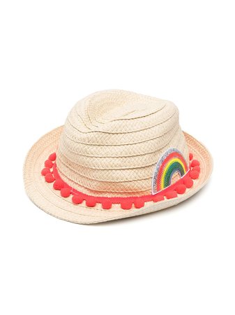 Shop Billieblush sequinned rainbow woven hat with Express Delivery - Farfetch