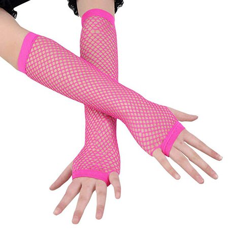 Amazon.com: Ayliss 2 Pairs Long+short Fishnet Gloves 8 Colors Available, Black, One Size: Clothing