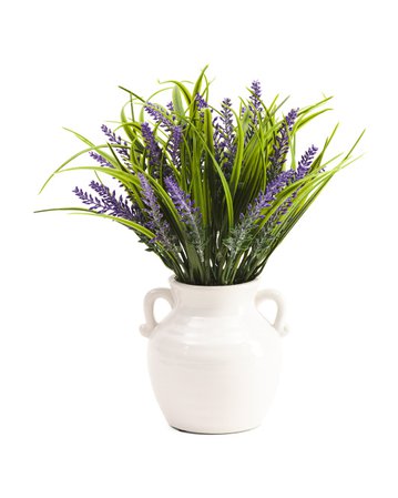 Purple Lavender In Ceramic Pot - Living Room - T.J.Maxx