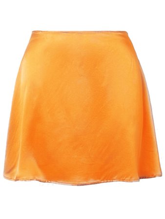 Lotti Orange Satin Skirt