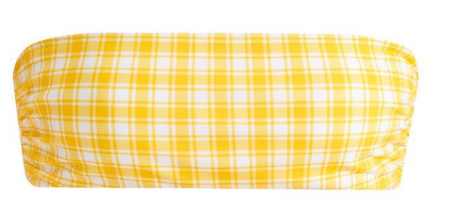 yellow plaid bikini top
