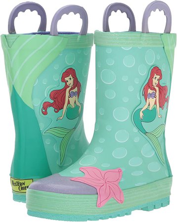 Amazon.com: Western Chief Kids Waterproof Disney Character Rain Boots with Easy on Handles, Ariel Disney Princess, 9 M US Toddler: Shoes