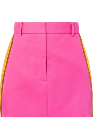 CALVIN KLEIN 205W39NYC | Striped wool-twill mini skirt | NET-A-PORTER.COM