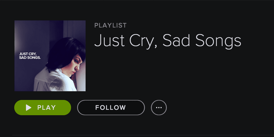 sad song playlist